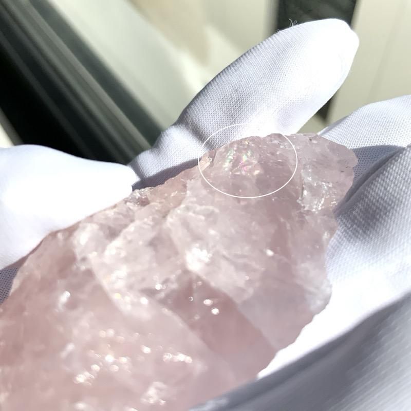 レインボーローズクォーツ原石(小) セット 】 紅水晶 ピンク 桃色