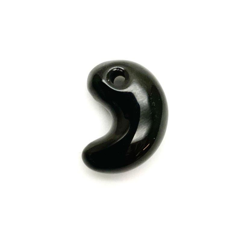 黒曜石　勾玉　２５０７２６－０９ 黒曜石 勾玉 250726－09