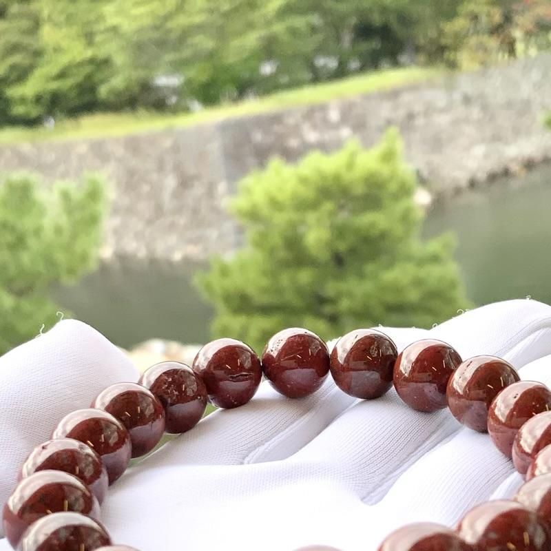 天然石 佐渡の赤石 ブレスレット 2本セット 天然石 佐渡の赤石 ブレスレット 2個セット