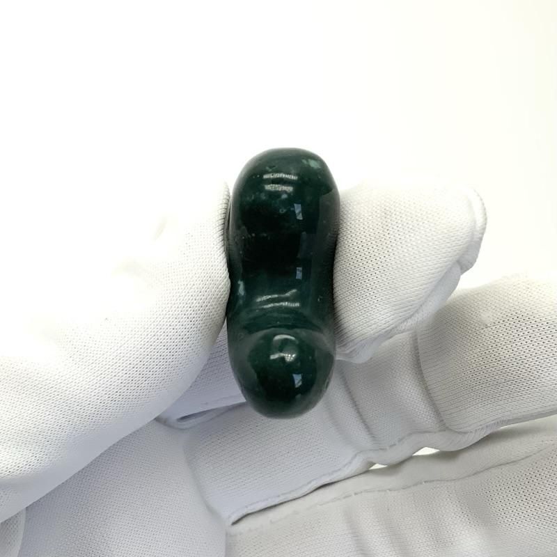 出雲瑪瑙 碧玉勾玉 32、6mm 鑑別書付き
