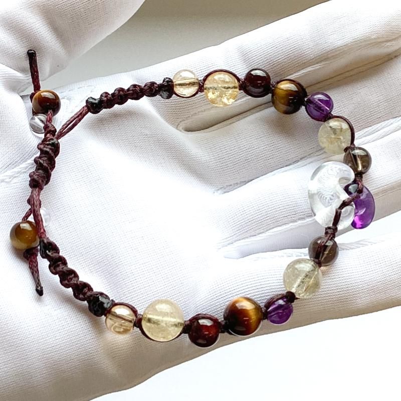 天然石　ブレスレット　＊No. 578＊ハンドメイド　パワーストーン　編み 天然石 ブレスレット ＊No. 537＊ハンドメイド パワーストーン