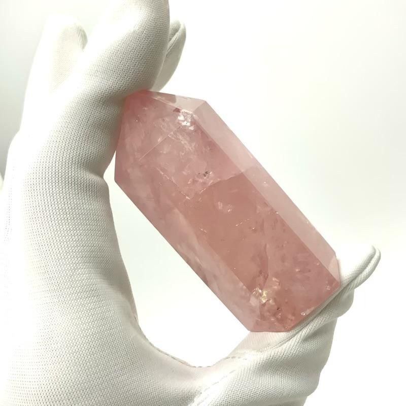 レインボーローズクォーツ ポイント 】 紅水晶 ピンク 桃色 インテリア