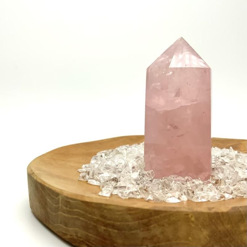 ローズクオーツ　レインボー レインボーローズクォーツ ポイント 】 紅水晶 ピンク 桃色 インテリア