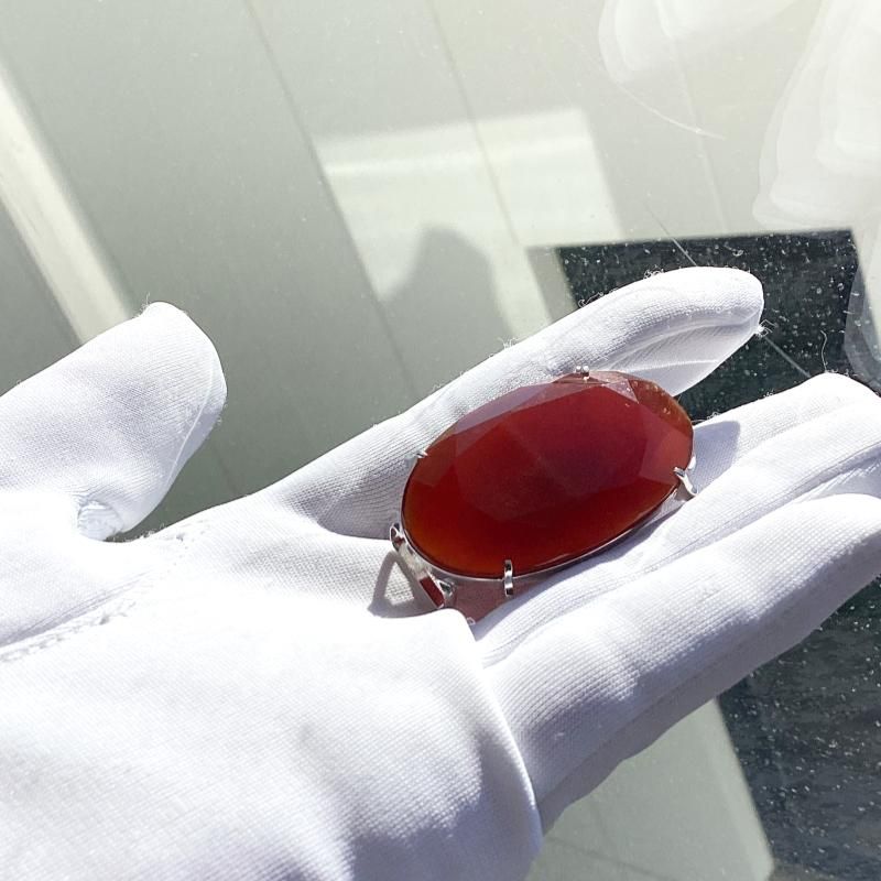 めのう 帯留め 】 赤 瑪瑙 メノウ agate 天然石 限定品 稀少