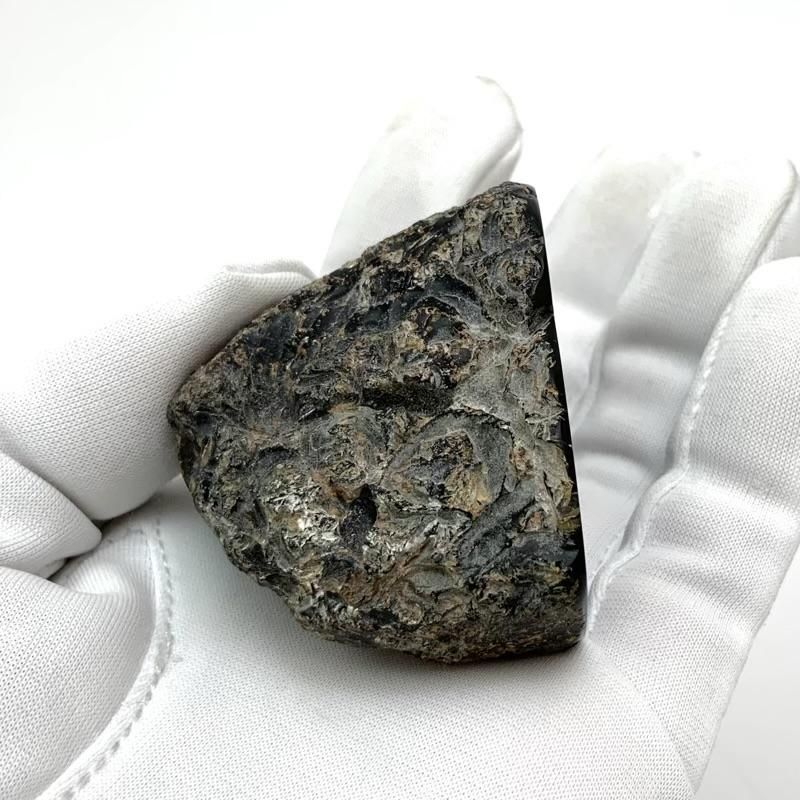 諏訪産黒曜石 原石(一面磨き) 】 黒曜石 諏訪産 長野県 天然石