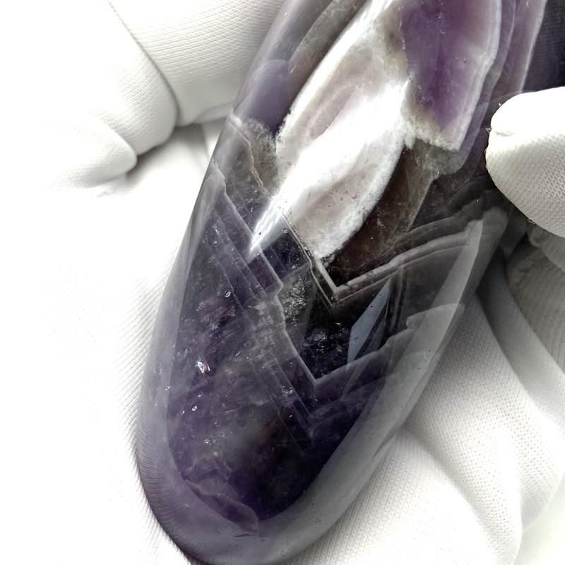 アメシスト 勾玉(特大) 置物 台付き 】 アメジスト 紫水晶