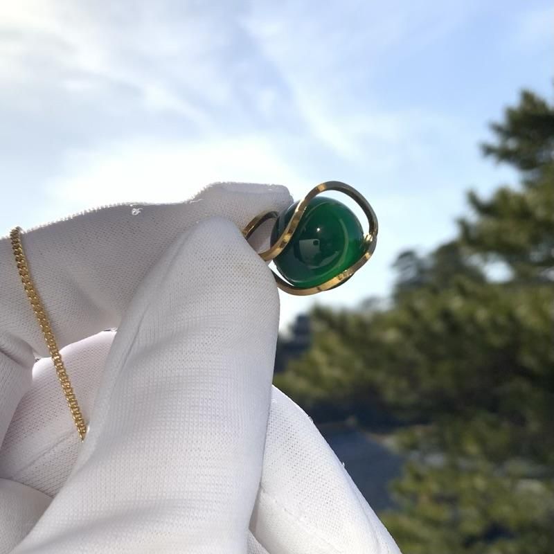 めのう ペンダント 】 緑めのう 瑪瑙 メノウ agate アゲート 天然石