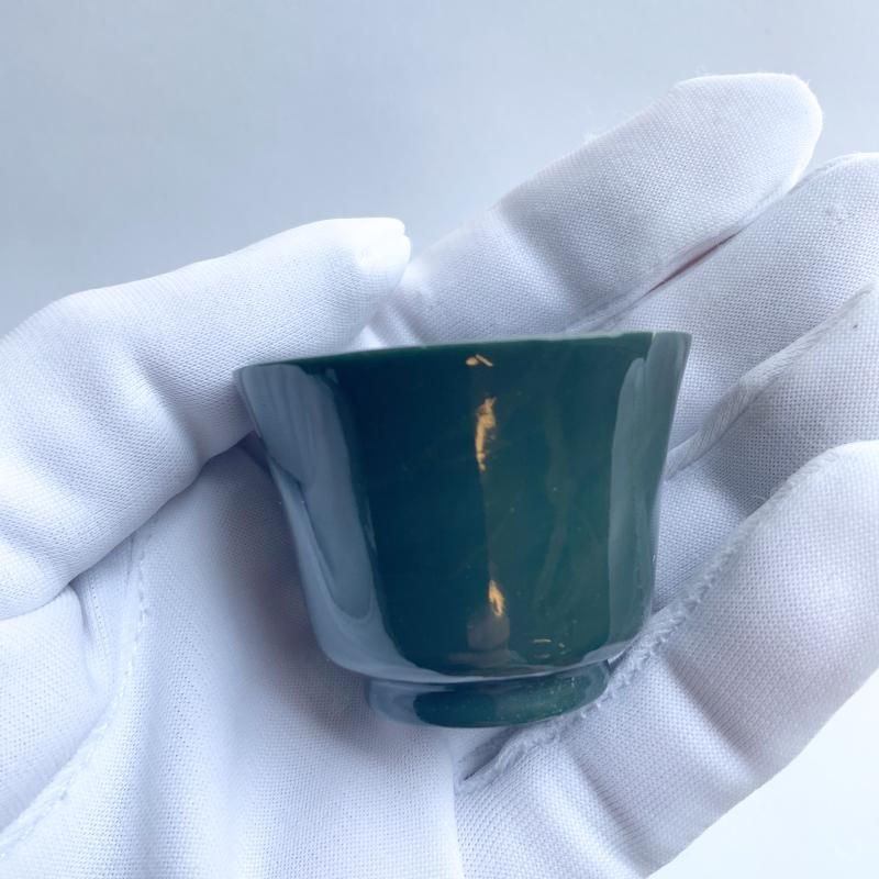 碧玉 御猪口(おちょこ) ―蔵出し品― 】 出雲石 国産 花仙山 青