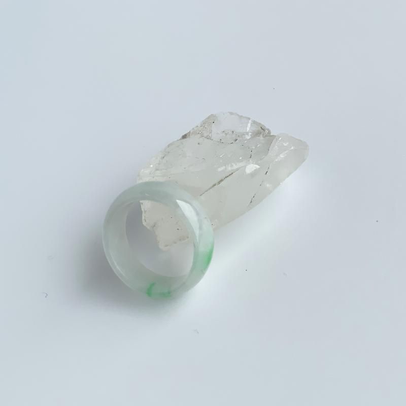 ミャンマー翡翠 白 リング 】 ひすい ヒスイ Jade 限定品 稀少