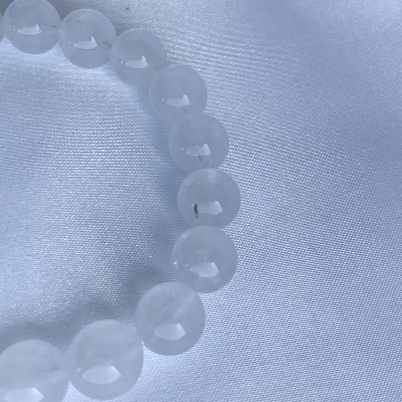 黒平産水晶１０mmクリアー２０玉ブレスレット BYS5003 山梨県黒平産水晶10mm玉ブレスレット 日本産水晶