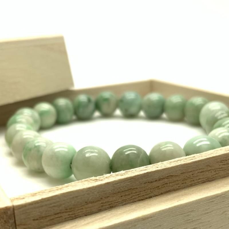 糸魚川翡翠 ブレスレット 9mm玉 】 糸魚川産翡翠 限定 一点物 糸魚川翡翠 ブレスレット 9mm玉 】 糸魚川産翡翠 限定 一点物