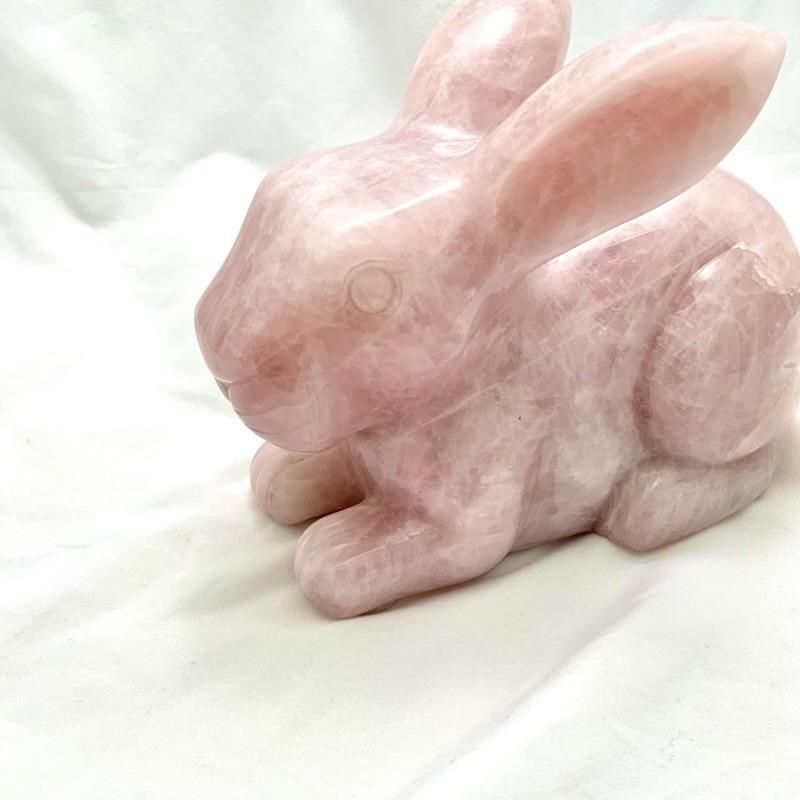 ローズクォーツ うさぎ 】 rosequartz 紅水晶 桃色 ピンク色 ローズクォーツ うさぎ 】 rosequartz 紅水晶 桃色 ピンク色