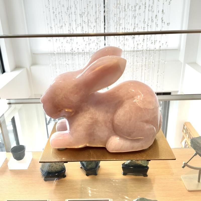 ローズクォーツ うさぎ 】 rosequartz 紅水晶 桃色 ピンク色 ローズクォーツ うさぎ 】 rosequartz 紅水晶 桃色 ピンク色
