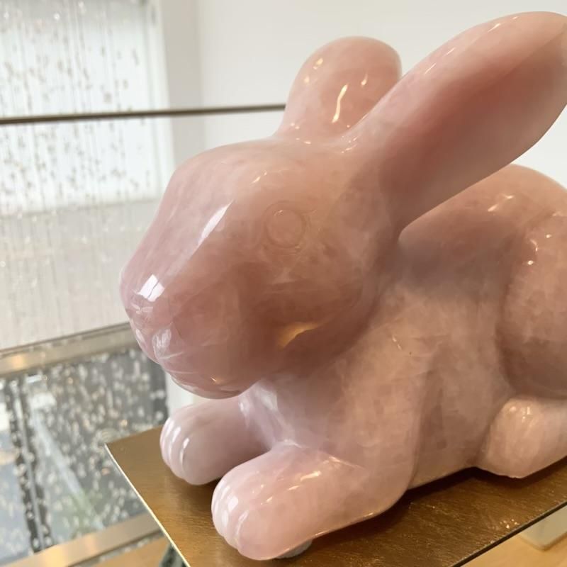 ローズクォーツ うさぎ 】 rosequartz 紅水晶 桃色 ピンク色 ローズクォーツ うさぎ 】 rosequartz 紅水晶 桃色 ピンク色