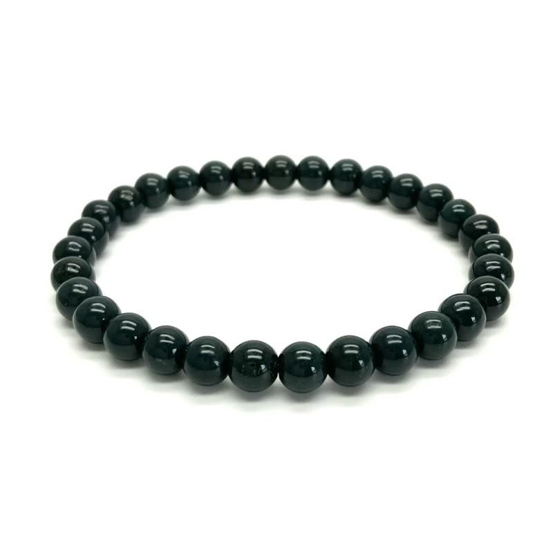 出雲石/碧玉 ブレスレット AAA 6mm玉 】 出雲石 国産 花仙山 青