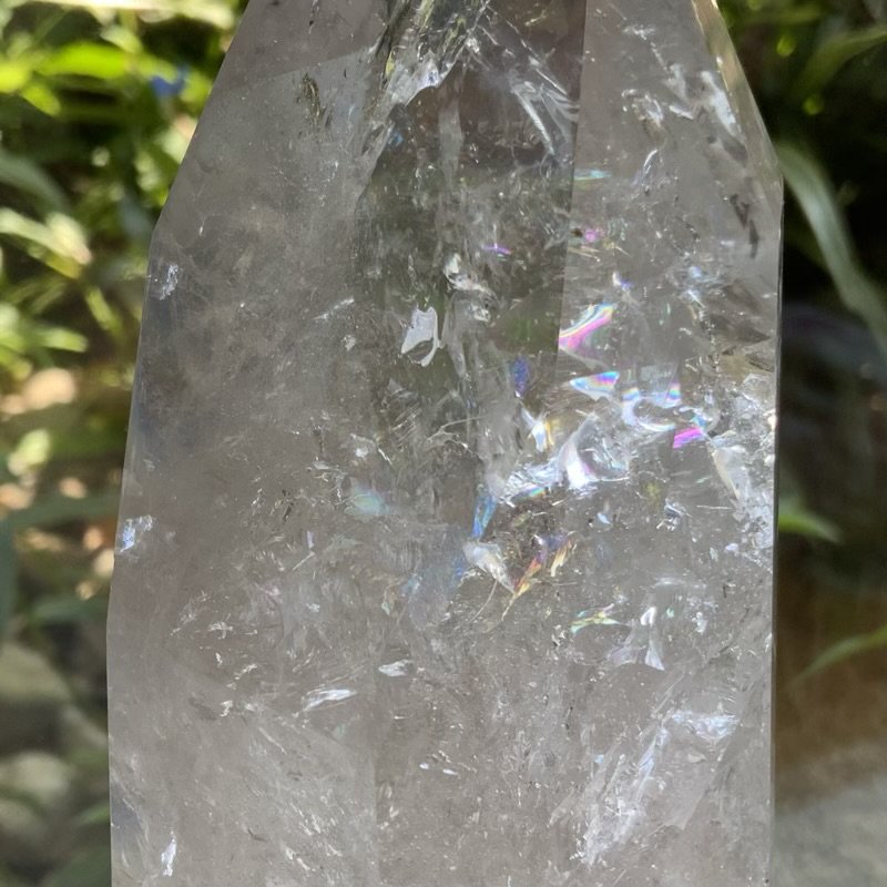 レインボー水晶 ポイント 】 水晶 quartz 天然石 万能石 浄化 開運 魔