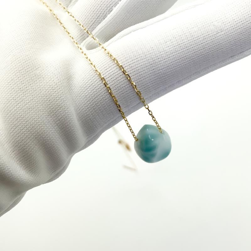 高品質ラリマー　ペンダント（チェーン付き）サイズ:24×18mm 厚み9.8mm 高品質ラリマー ペンダント（チェーン付き）サイズ:24×18mm 厚み