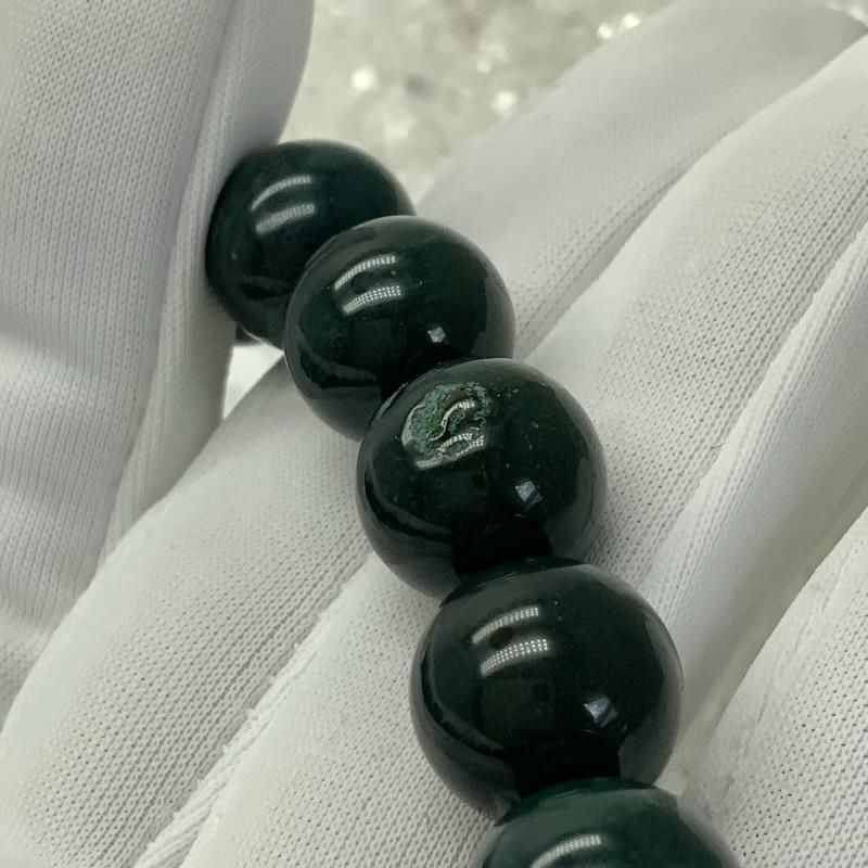 碧玉 AA 12mm ブレスレット 】 出雲石 国産 花仙山 青めのう 緑 碧玉 AA 12mm ブレスレット 】 出雲石 国産 花仙山 青めのう 緑