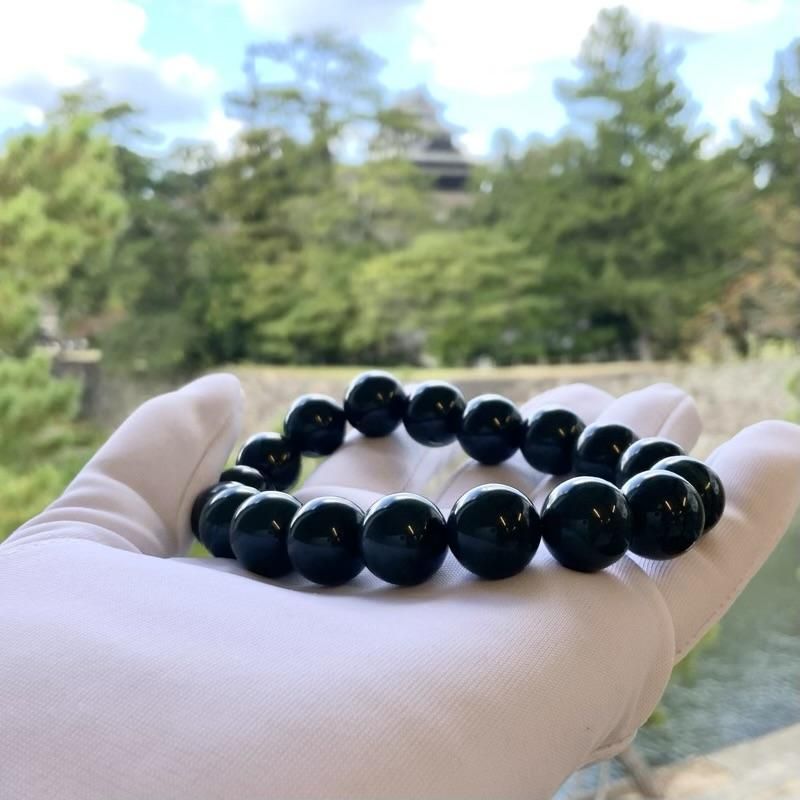 碧玉 AA 12mm ブレスレット 】 出雲石 国産 花仙山 青めのう 緑 碧玉 AA 12mm ブレスレット 】 出雲石 国産 花仙山 青めのう 緑