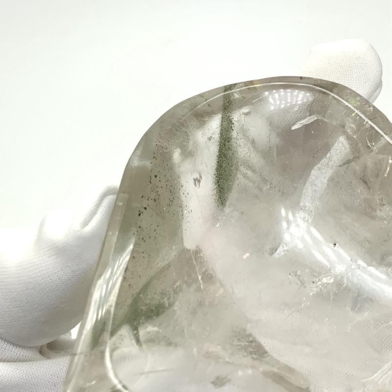 天然石特大印材置物 天然水晶 小物入れ (甲府職人研磨加工品) 】 天然水晶 本水晶