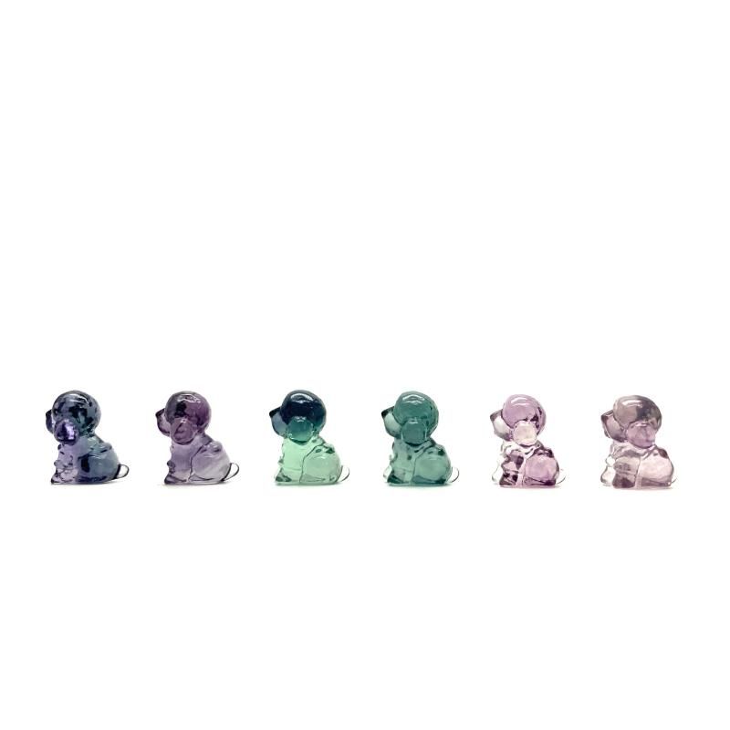 フローライト ミニ犬 】 蛍石 fluorite 精神安定 受験 お守り