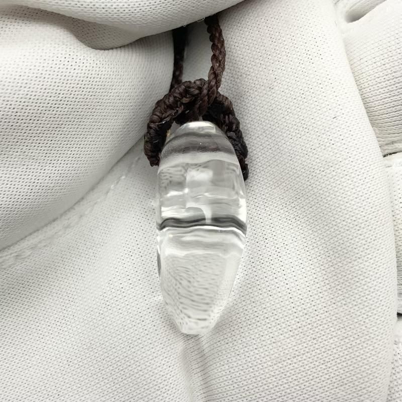 乙女鉱山水晶 勾玉 マクラメ編みペンダント 】 乙女水晶 天然石