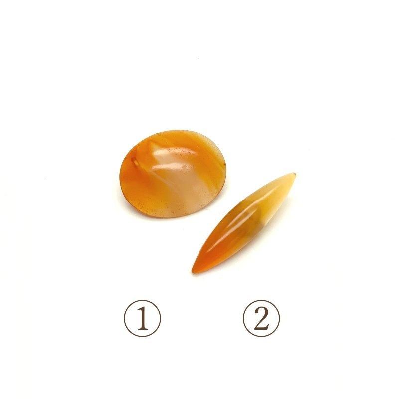めのう ルース 2個セット 】 縞めのう 瑪瑙 メノウ agate