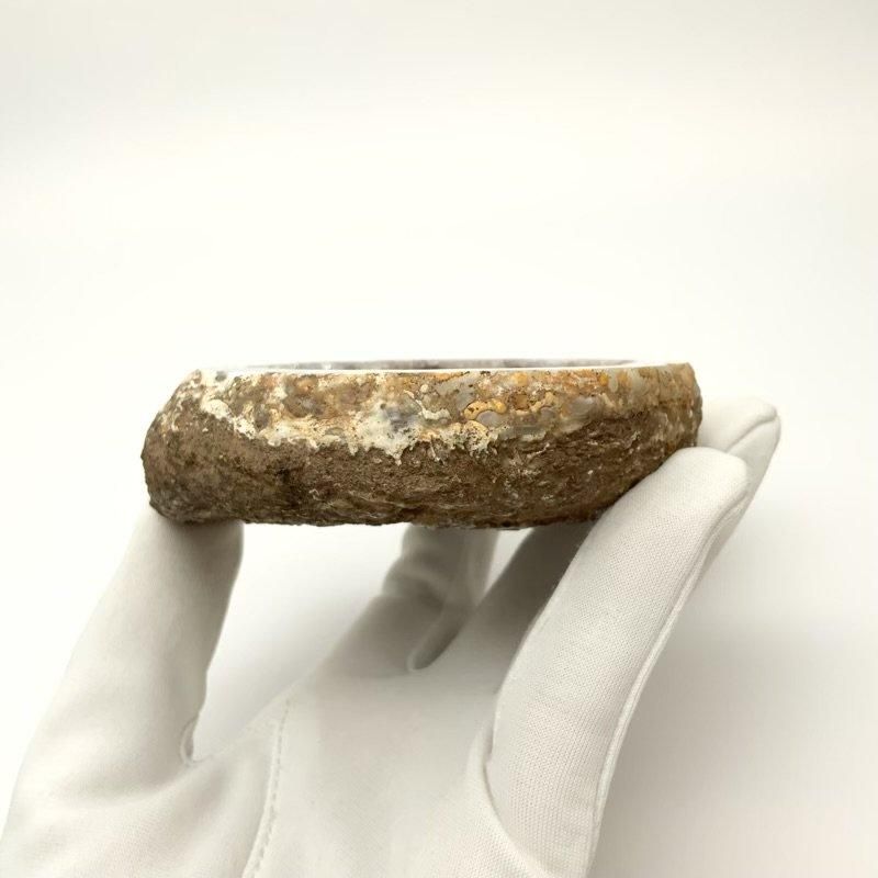 硬質石で装飾された美しい\tHermes\tDestrier Minerale ブローチ めのう ジオード(蓋なし) 】 トレジャーめのう 晶洞 geode