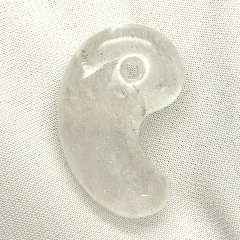 ✳激希少*勾玉　黒平向山鉱山水晶スモーキークォーツ成長過程　本物守護石に鑑別書付 ✳激希少*勾玉 黒平向山鉱山水晶スモーキークォーツ成長過程 本物守護