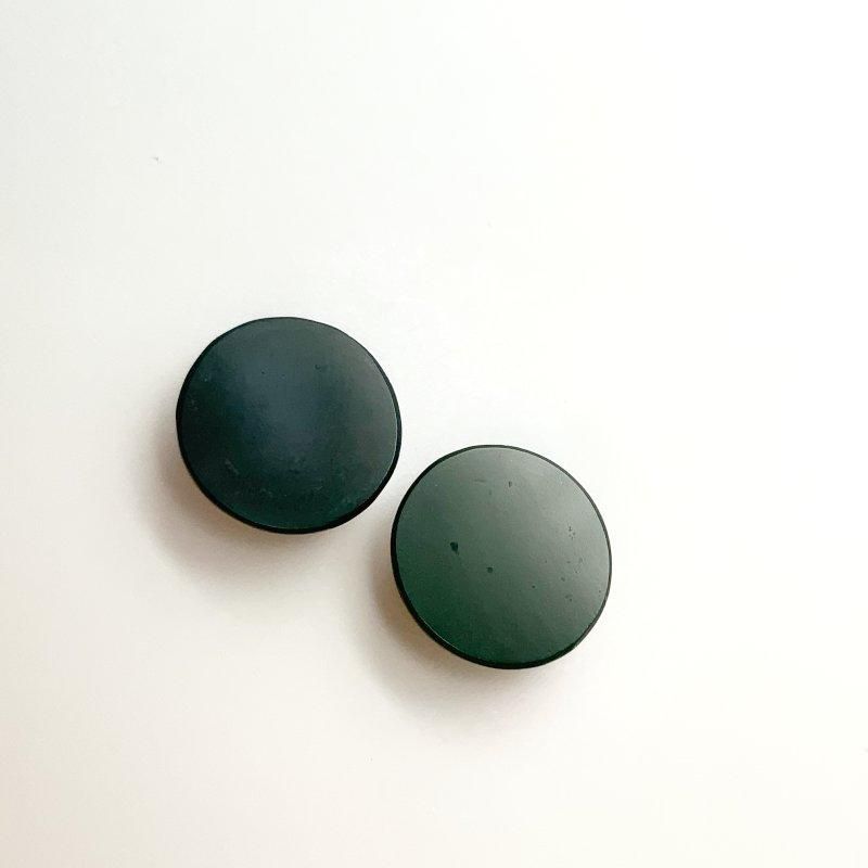 出雲石／碧玉 ルース 2個セット 】 出雲石 国産 花仙山 青めのう 緑