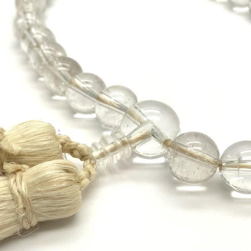 黒平産水晶 念珠 国産大麻房 】 クォーツ quartz 天然石 万能石