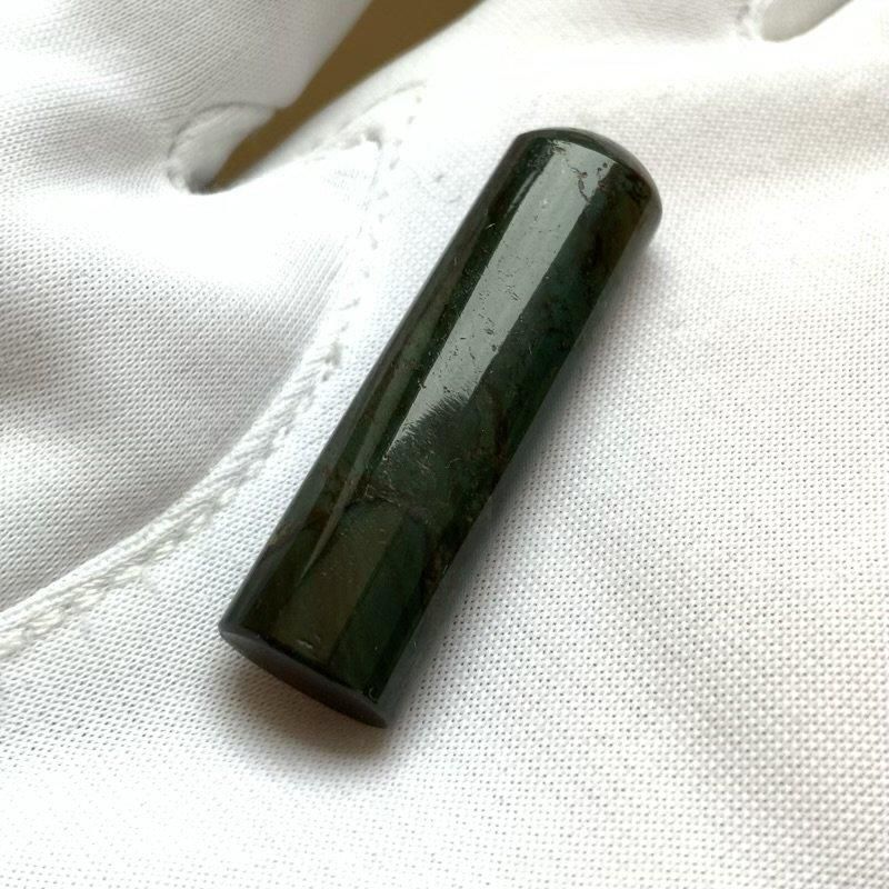 出雲石／碧玉 印材 】 出雲石 国産 花仙山 青めのう 緑 限定