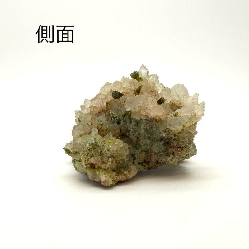 グリーンエピドート/水晶クラスター 】 緑簾石 epidote 緑色