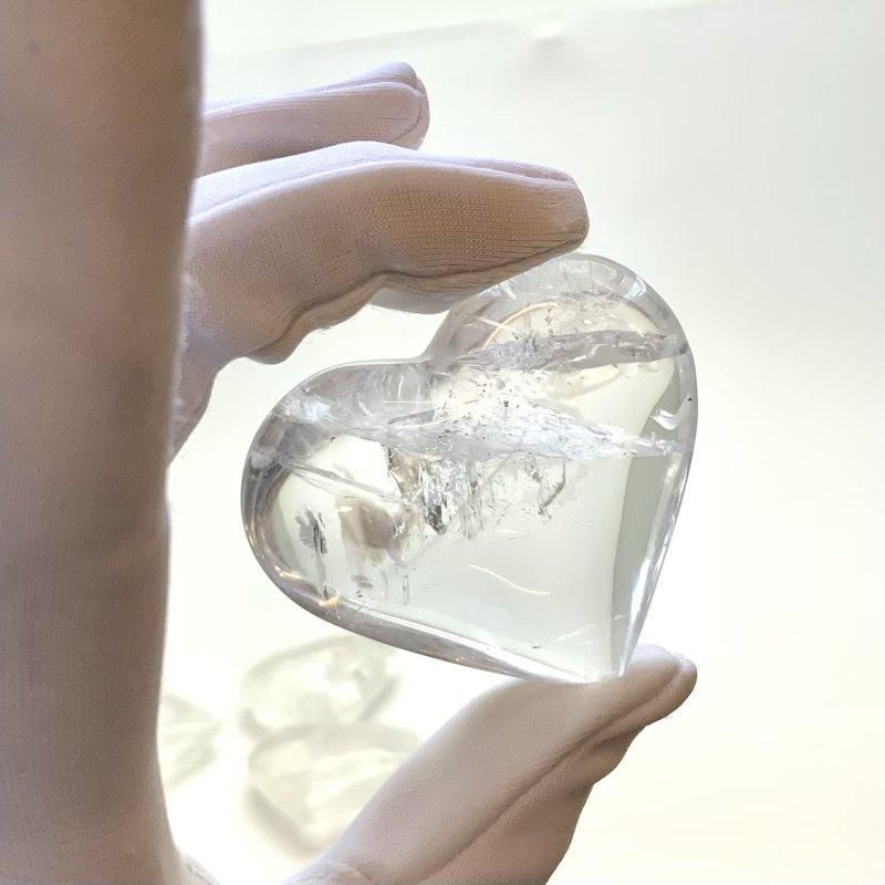 天然水晶 ハート4個セット 】 天然水晶 本水晶 クリスタル 置物 開運