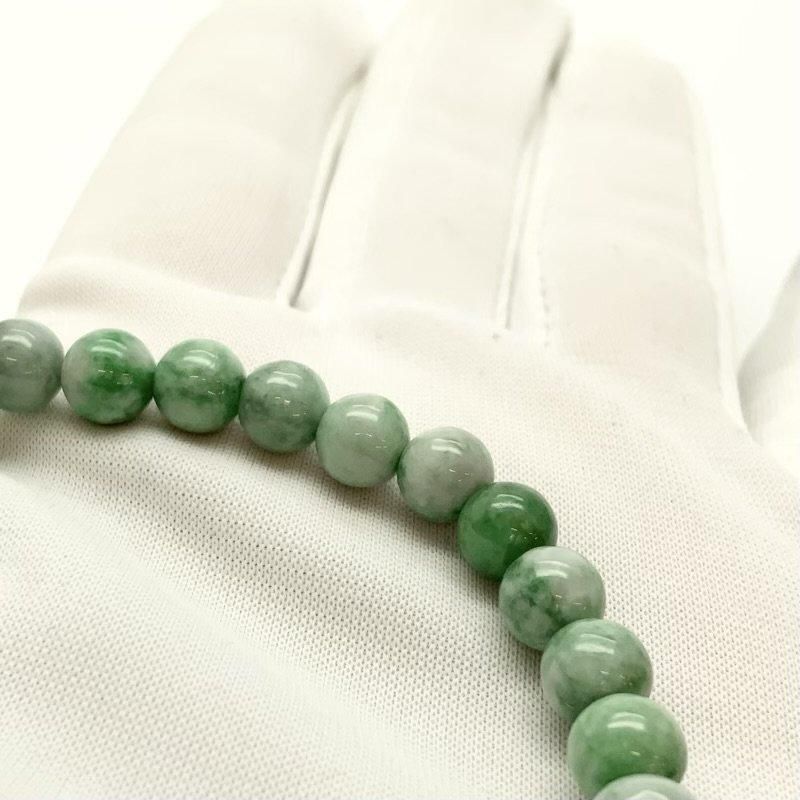 ✨希少✨12ミリ玉糸魚川翡翠ブレスレット 糸魚川翡翠 ブレスレット 6mm玉 】 糸魚川産翡翠 限定 一点物