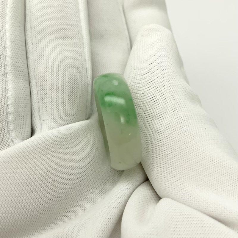 あ*】様 レア　天然　本翡翠　無処理　A貨　くり抜きリング　手彫り　花　14号 あ*】様 レア 天然 本翡翠 無処理 A貨 くり抜きリング 手彫り 花 14