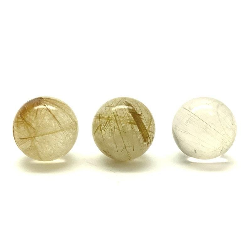 ルチルクォーツ ミニ丸玉 3個セット 】 針状結晶 quartz 天然石 ルチルクォーツ ミニ丸玉 3個セット 】 針状結晶 quartz 天然石