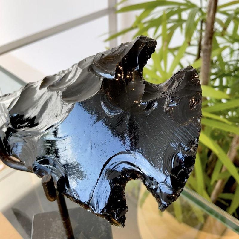 石鏃　矢じり　黒曜石　石器時代　置物　インテリア　工芸品　美術品　A1730 石鏃 矢じり 黒曜石 石器時代 置物 インテリア 工芸品 美術品 A1730