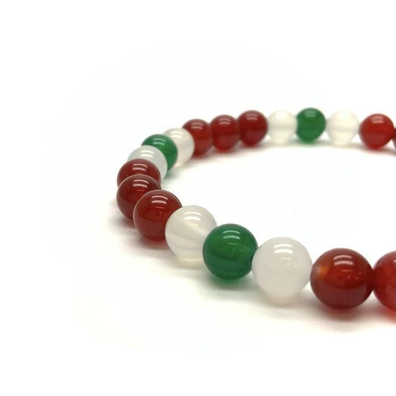 美保岐玉ブレスレット -倭- M 】 みほぎ 御祈玉 赤めのう 白めのう 緑