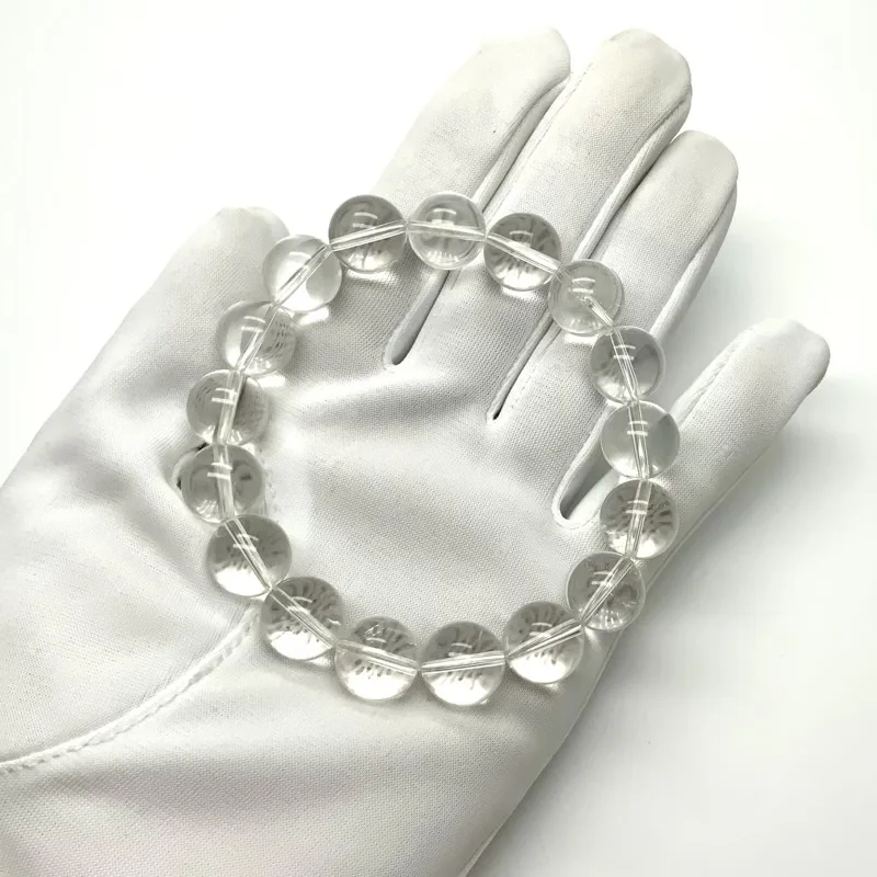 黒平産水晶 SA ブレスレット 12mm玉 鑑別書付き 】 クォーツ