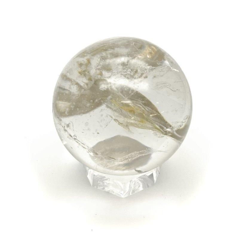 天然水晶(ライモナイト入り) 丸玉 台付き 】 オーロラクォーツ 天然水晶(ライモナイト入り) 丸玉 台付き 】 オーロラクォーツ