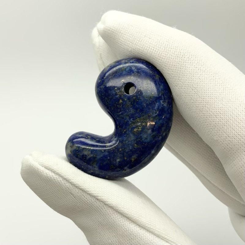 ラピスラズリ勾玉　　　　　　鮮やかな瑠璃色 theory xyz ラピスラズリ 宝石鑑別書付 勾玉 13cm 置物 極上品