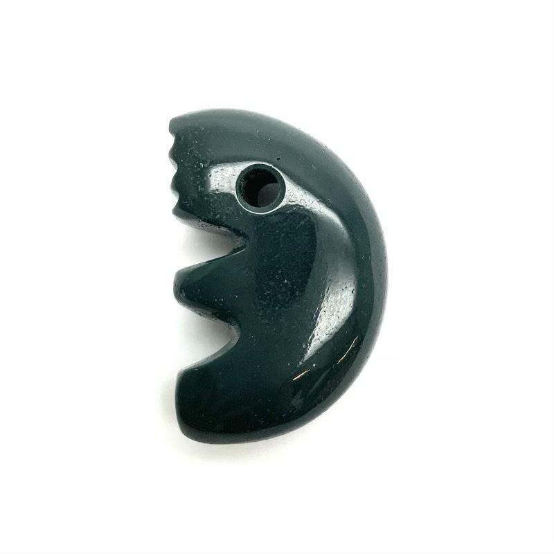 専用　獣形 ブルーレース斜め瑪瑙勾玉　　☆12,000円☆ 出雲石／碧玉 勾玉 大 AA 獣型 】 出雲石 国産 花仙山 青めのう