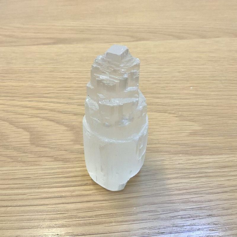セレナイト タワー 】 浄化 感情の安定 純粋 直感 ヒーリング 半