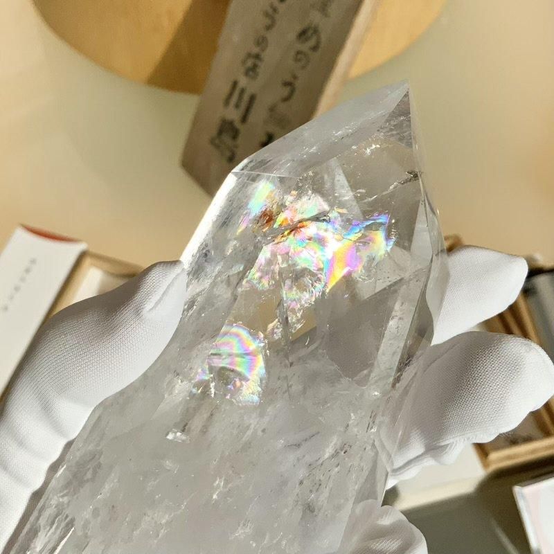 レムリアン水晶(レインボー) ライモナイト入り ポイント 】 水晶