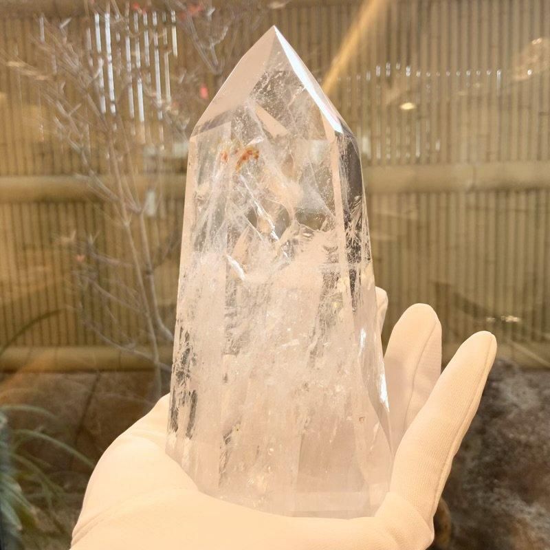 天然石レムリアン水晶のポイント　置物NO.061801 天然石レムリアン水晶のポイント 置物NO.061801