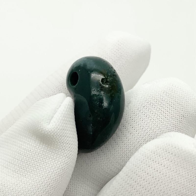 出雲瑪瑙 碧玉勾玉26mm 伝統工芸士作品 碧玉証明書付き 出雲瑪瑙