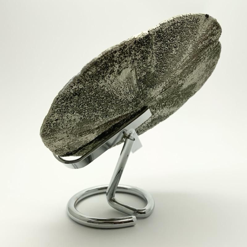 パイライト 自然石 黒色台座付き 送料無料 パイライト 原石 天然石 約450グラム 台座付き