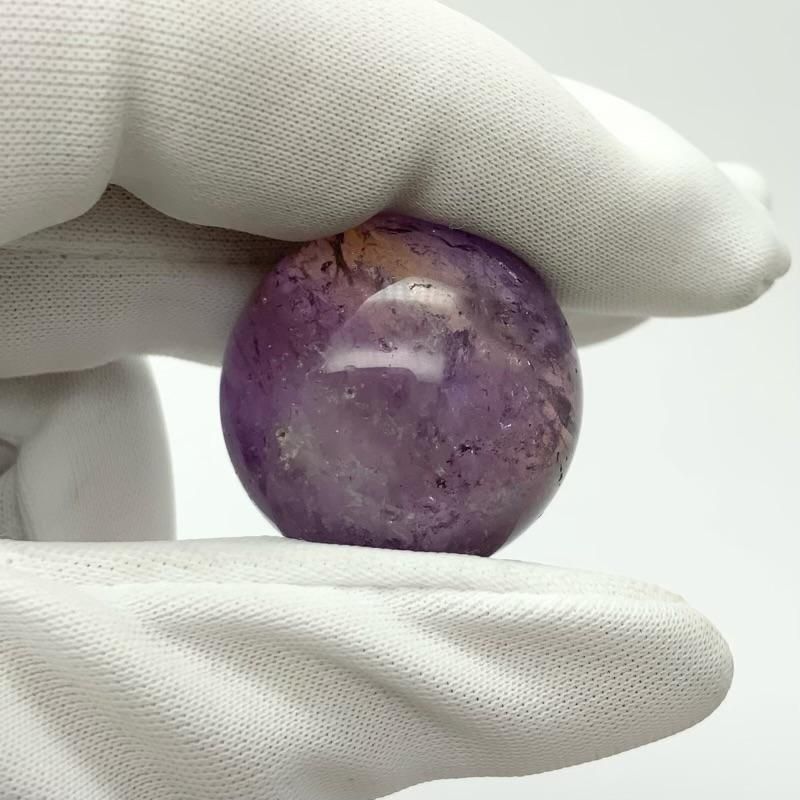 綺麗キラキラ虹入りアメジスト丸玉 60ミリ 真実の愛を守りぬく石 財運を招く b3724.jpg