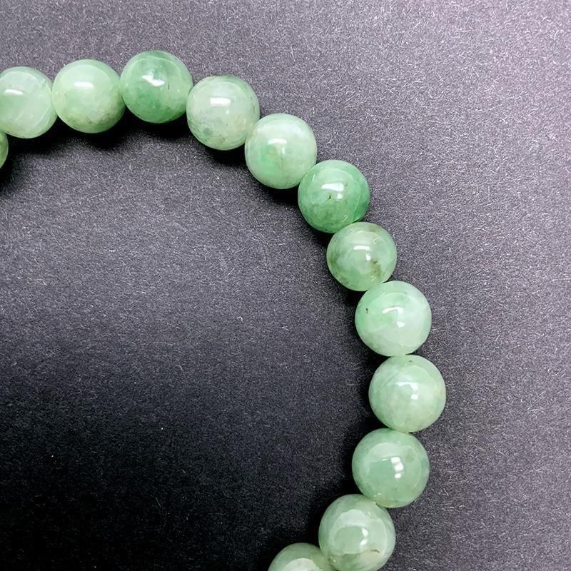 糸魚川翡翠　姫川　緑　丸玉　ブレスレット　送料無料 0901091502312002.jpg